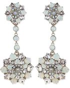 Oscar de la Renta Crystal Drop Clip-On Earrings - Lyst
