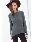 Forever 21 Ribbed Knit Sweater - Lyst