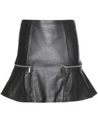 MICHAEL Michael Kors Leather Miniskirt - Lyst
