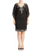 J Kara Plus Embellished Cocktail Dress - Lyst