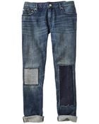 Gap Patch Repair Sexy Boyfriend Jeans - Lyst