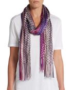 Missoni Chevron-Print Knit Scarf - Lyst