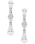 Adriana Orsini Linear Flower Drop Earrings - Lyst
