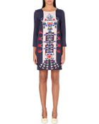 Mary Katrantzou Elio Tv-print Satin Dress - Lyst