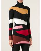 Issa Slim Fitted Jacquard Sweater - Lyst
