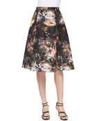 Nha Khanh Vivian Galaxy-print Sateen Skirt - Lyst