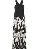 Halston Heritage Floral-Print Georgette Gown - Lyst