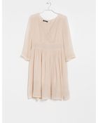 Mango Embroidered Details Dress - Lyst