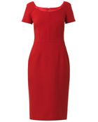 Dolce & Gabbana Scoop-Neck Wool-Crepe Dresss - Lyst