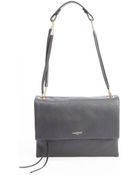 Lanvin Black Calfskin Petite Shoulder Bag - Lyst