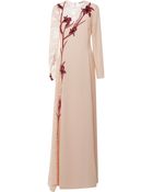 Nina Ricci Embroidered Lace And Silk-Crepe Gown - Lyst