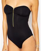 Melissa Odabash Swimsuit with Zip Detail - Lyst