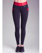 Bebe Iridescent Inset Legging - Lyst