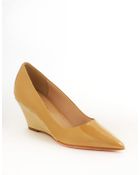 Sebastian Patent Leather Wedge Pumps - Lyst