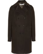 Givenchy Double-Breasted Coat In Cocoa Wool-Blend Felt - Lyst