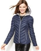 Laundry By Shelli Segal Hooded Quilted Packable Puffer Coat - Lyst