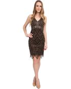 Sue Wong Beaded Strappy Back Dress - Lyst