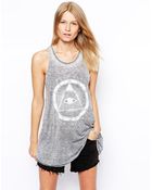 Asos Tank In Burn Out With Zodiac Print - Lyst
