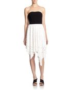 Sachin & Babi Icon Strapless Burnout Chiffon-Skirt Dress - Lyst