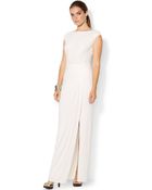 Lauren by Ralph Lauren Boat-Neck Sequined Gown - Lyst