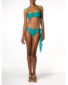 Thayer Laceup Ruffle Bandeau - Lyst
