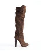 Reed Krakoff Chestnut Suede "Runway" Knee-High Boot - Lyst