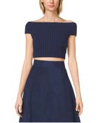 Michael Kors Merino Wool Bandeau Sweater - Lyst
