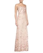 Notte By Marchesa Strapless Floral Applique Gown - Lyst