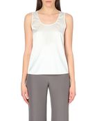 Armani Sleeveless Stretch-silk Top - Lyst