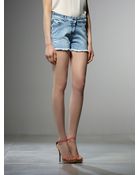 Patrizia Pepe Stretch Denim Cotton Shorts - Lyst