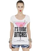 Philipp Plein Embellished & Printed Cotton T-Shirt - Lyst
