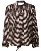 Marc Jacobs Tie Neck Blouse - Lyst