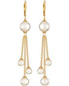 Majorica Pearl Fringe Earrings - Lyst