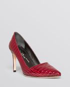 Alice + Olivia Alice + Olivia Pointed Toe High Heel Pumps - Dina - Lyst