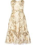 Issa Metallic Lace Dress - Lyst