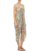 Mara Hoffman Folkloric-Print Estrada Draped Dress - Lyst