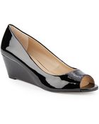 BCBGeneration Cangoe Patent Peep-Toe Wedge Pumps - Lyst