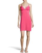Natori Feathers Lace-Back Chemise - Lyst