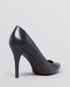 Stuart Weitzman Pumps - Power High Heel Navy Kid - Lyst