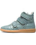 Maison Margiela Crocodile Print 3 Strap High Top Leather Sneakers - Lyst