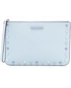 Rebecca Minkoff Kerry Wristlet With Studs - Ice Blue - Lyst