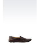 Giorgio Armani Driving Shoe in Lizard Print Leather - Lyst