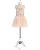 Basix Black Label Strapless Sequin Cocktail Dress - Lyst