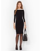 Lauren by Ralph Lauren Color-Blocked Jersey Dress - Lyst