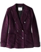 3.1 Phillip Lim Chenille Double Breasted Blazer - Lyst