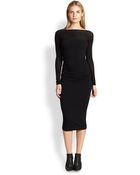 Donna Karan New York Ruched Jersey Bodycon Dress - Lyst