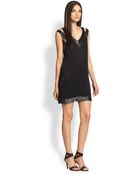 Joie Francoise Beaded Silk Dress - Lyst