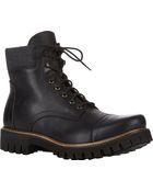 Barneys New York Burnished Cap-Toe Boots - Lyst