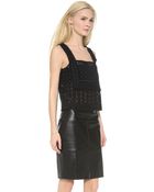 See By Chloé Eyelet Square Neckline Tank - Lyst