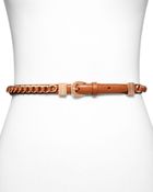 MICHAEL Michael Kors Belt - Laced Leather & Chain - Lyst